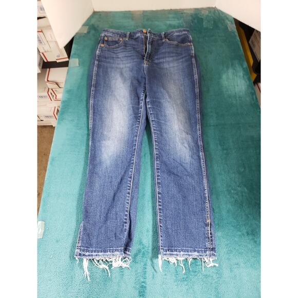 Gap Jeans Size 12 Womens Blue Stretch Pants Denim High Rise Slim Straight - Picture 1 of 12